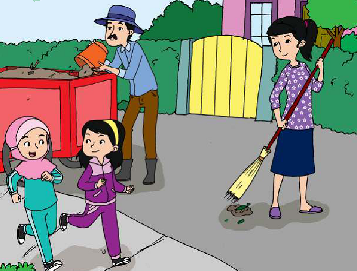 Detail Gambar Gotong Royong Di Sekolah Kartun Nomer 10