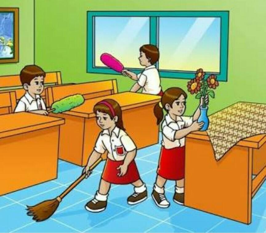 Detail Gambar Gotong Royong Di Sekolah Kartun Nomer 29