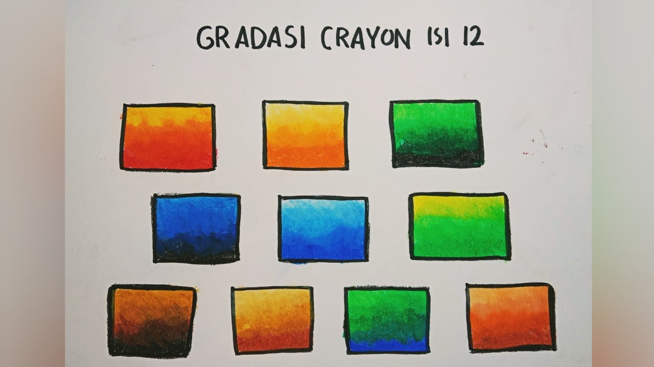 Gambar Gradasi Warna Crayon - KibrisPDR