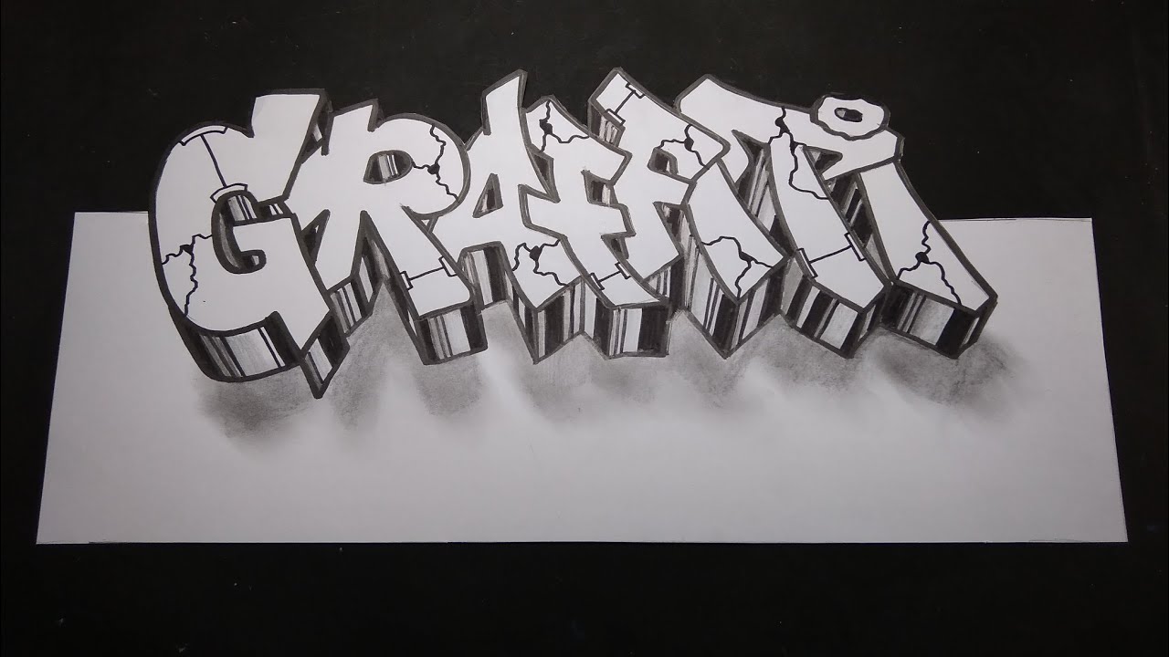 Gambar Grafiti 3d Di Kertas - KibrisPDR