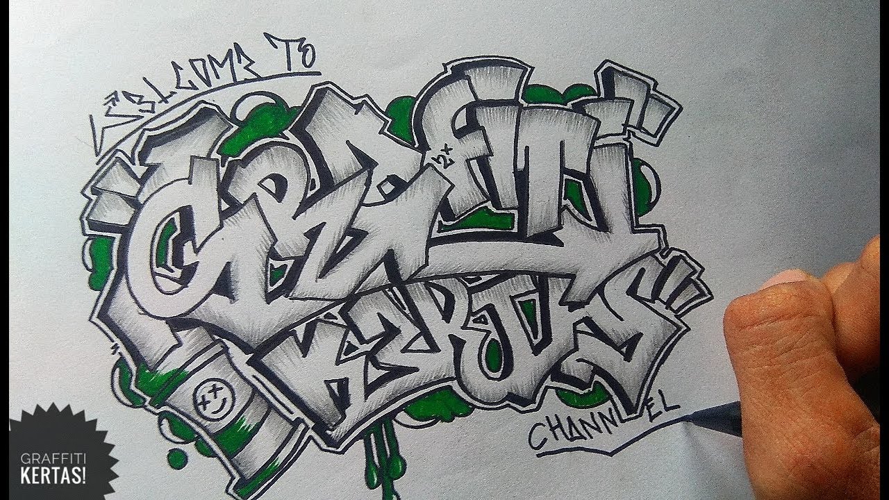 Detail Gambar Grafiti 3d Di Kertas Nomer 18