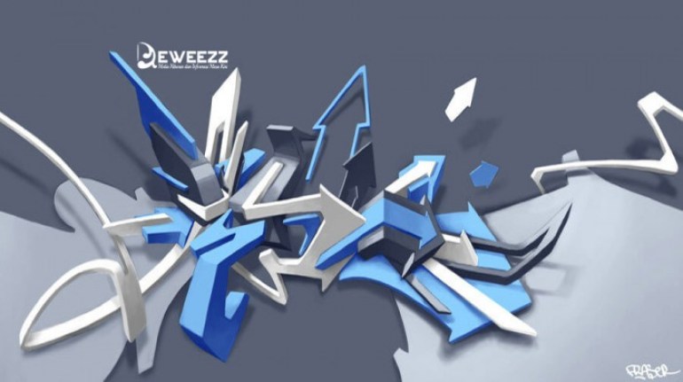 Detail Gambar Grafiti 3d Di Kertas Nomer 36