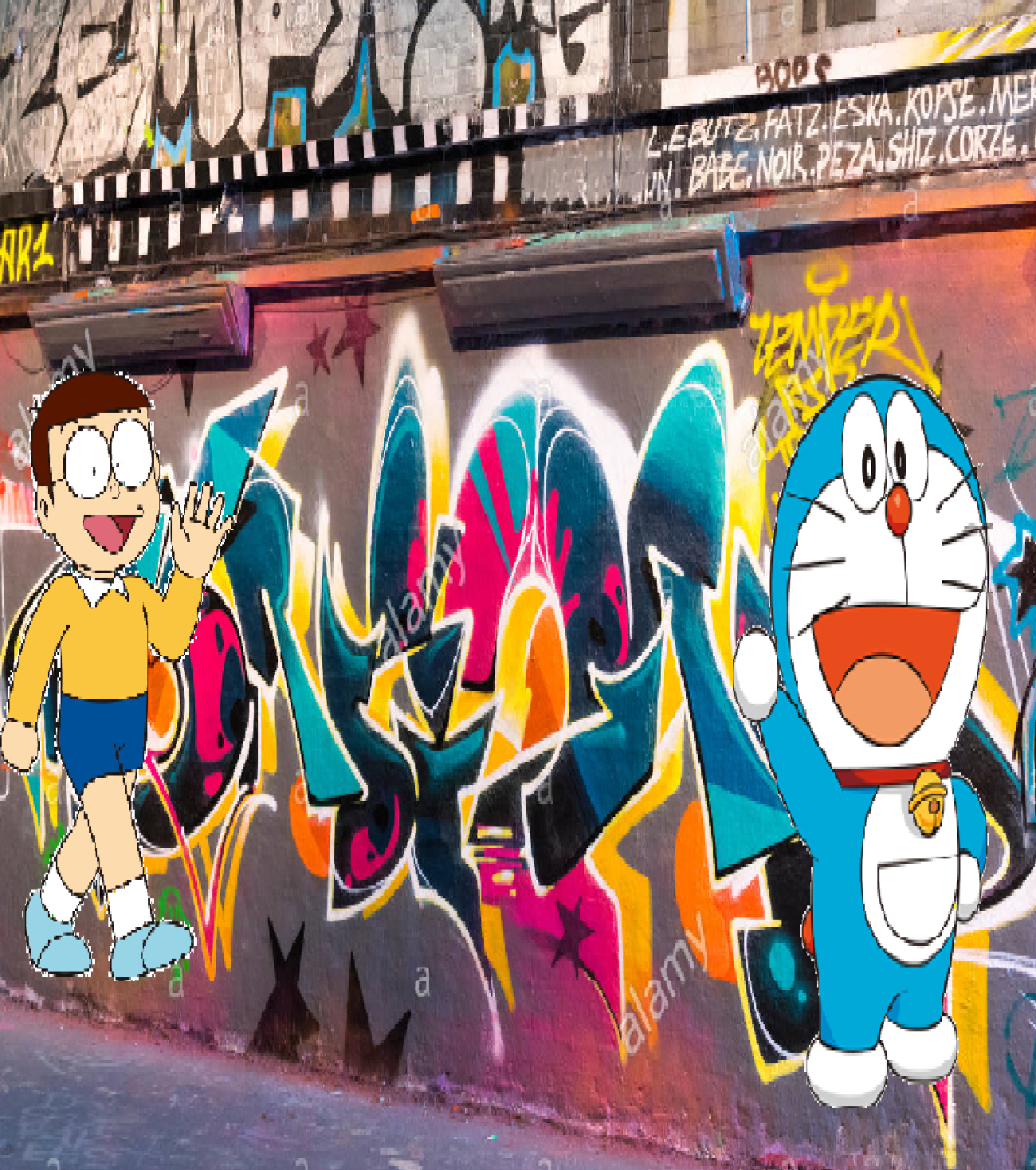 Detail Gambar Grafiti Doraemon Nomer 15