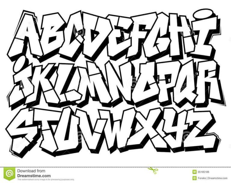 Detail Gambar Grafiti Huruf Abjad Nomer 39