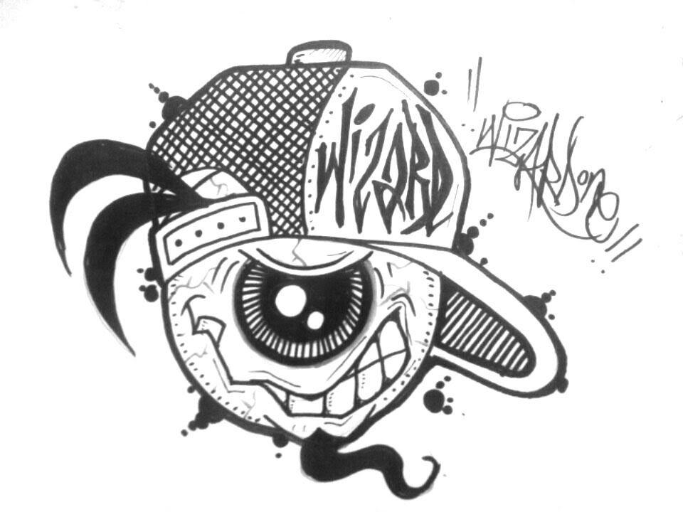 Detail Gambar Grafiti Karakter Monster Nomer 11