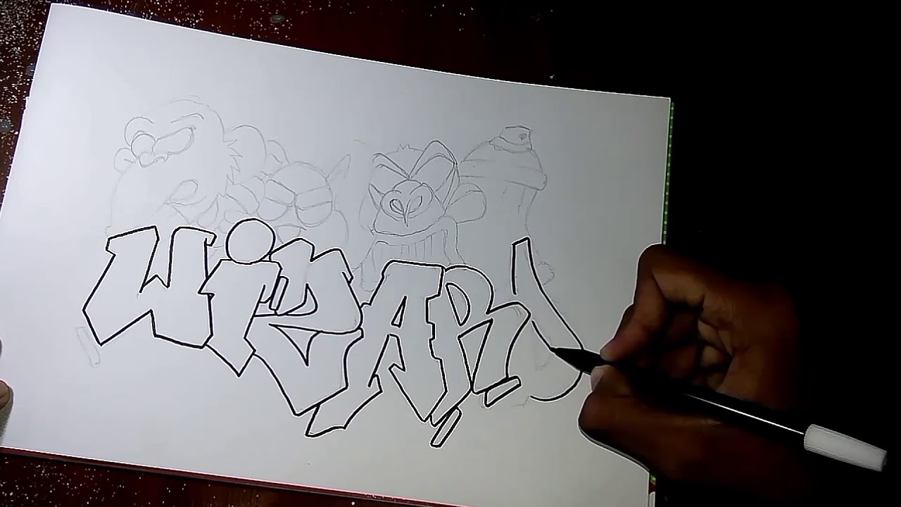 Detail Gambar Grafiti Monster Gambar Grafiti Nama Nomer 10