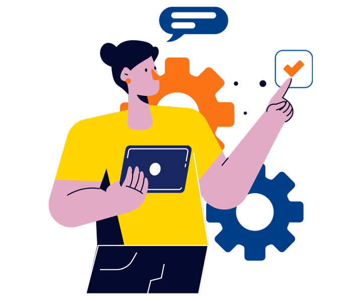 Detail Frau Mit Tablet Nomer 17