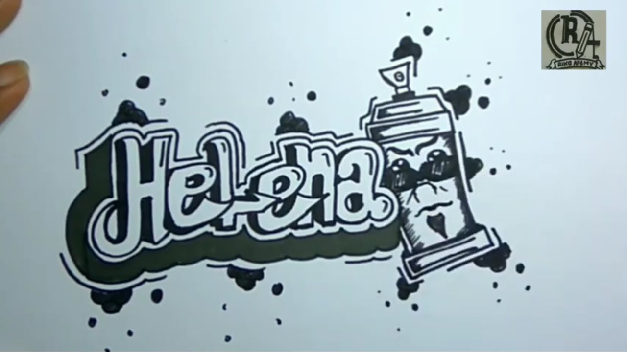 Detail Gambar Grafiti Nama Nomer 11