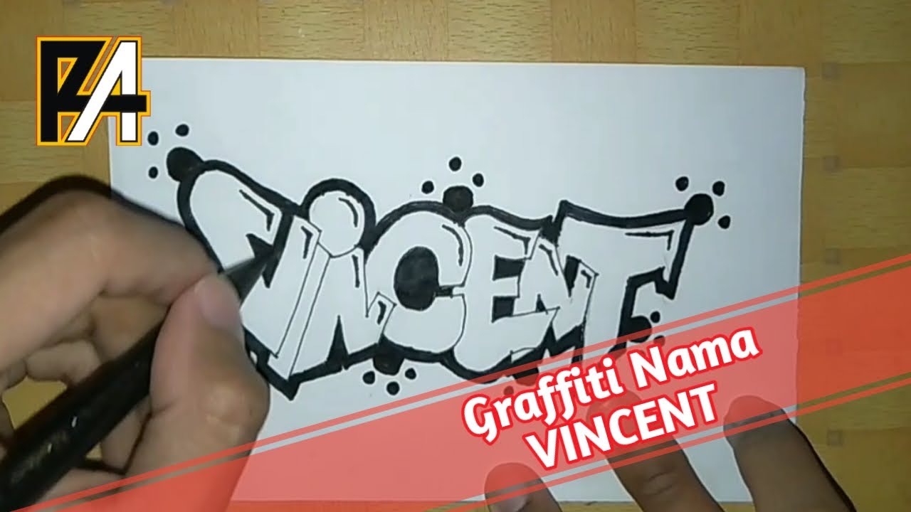 Detail Gambar Grafiti Nama Nomer 12