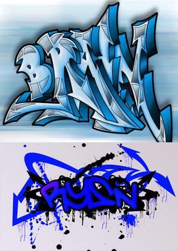 Detail Gambar Grafiti Nama Nomer 13