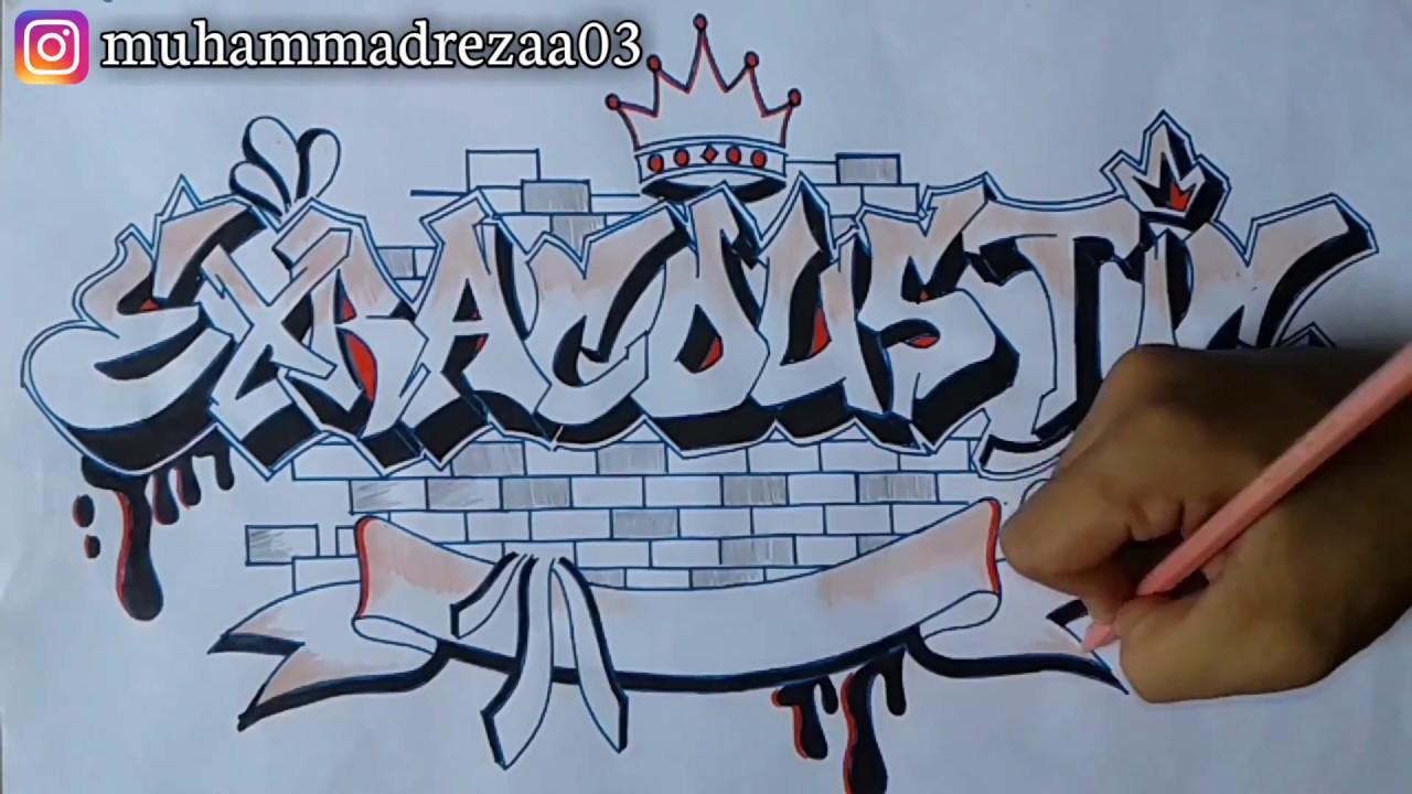 Detail Gambar Grafiti Nama Nomer 5