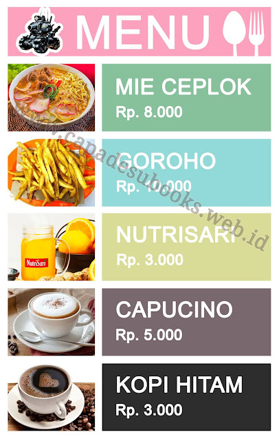 Detail Contoh Desain Menu Makanan Nomer 47