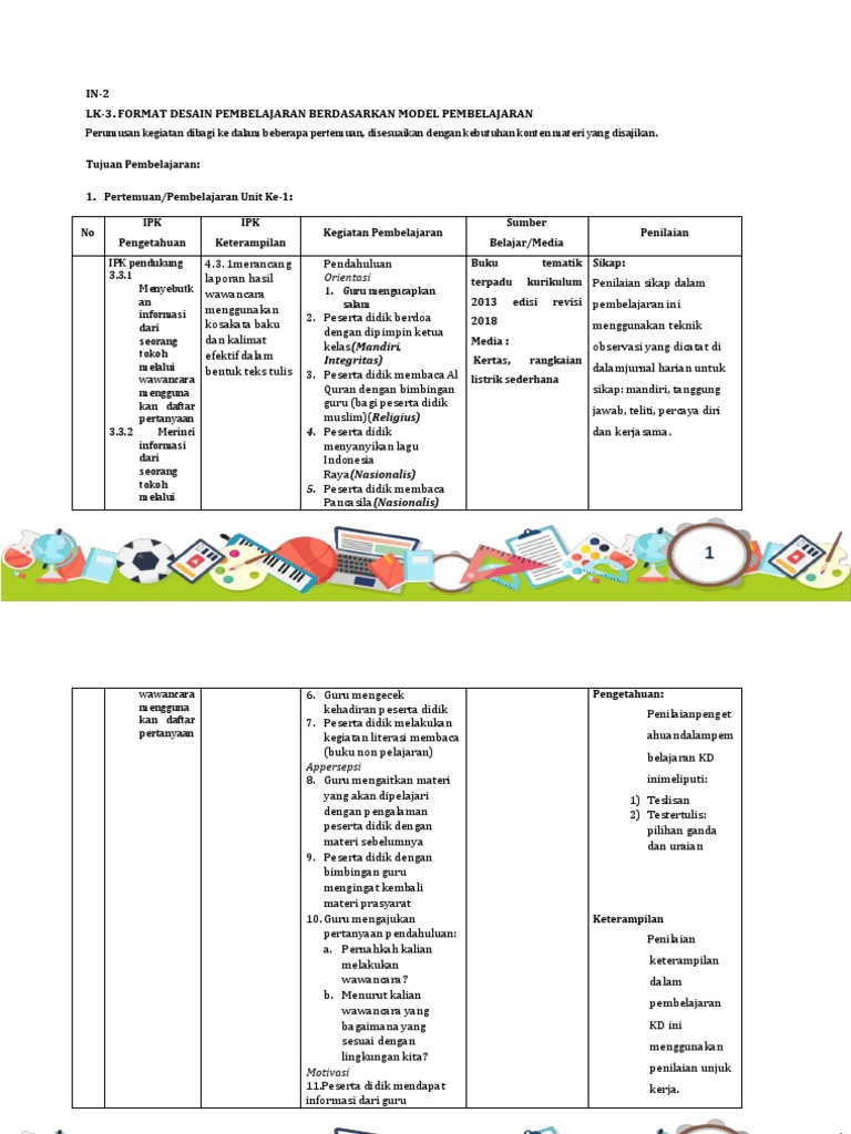 Detail Contoh Desain Pembelajaran Pai Nomer 7