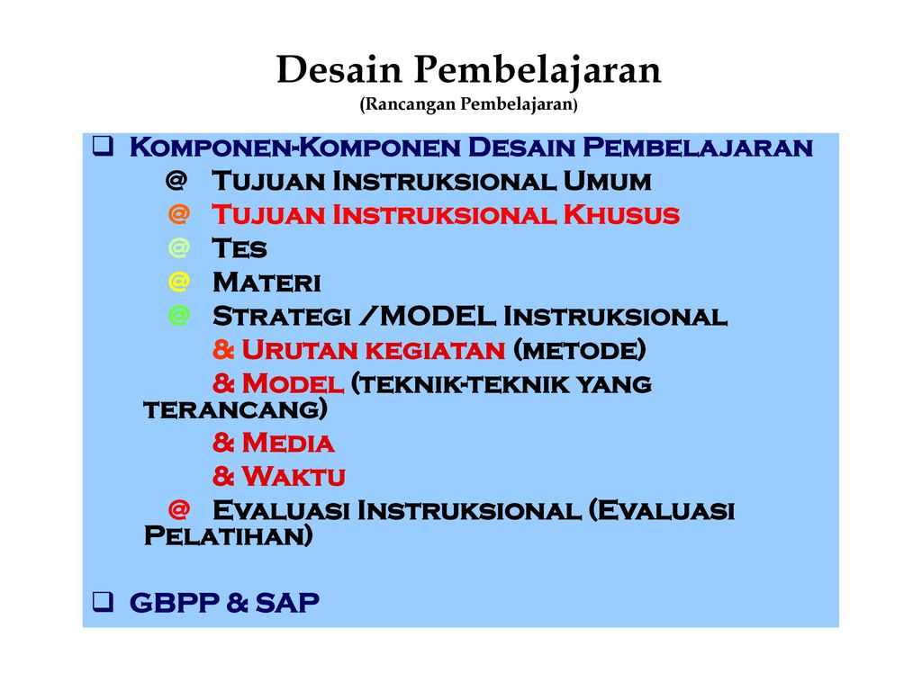 Detail Contoh Desain Pembelajaran Sd Nomer 7