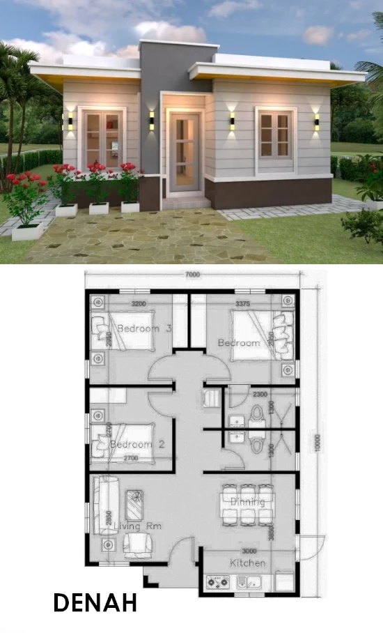 Detail Contoh Desain Rumah Minimalis 3 Kamar Nomer 7