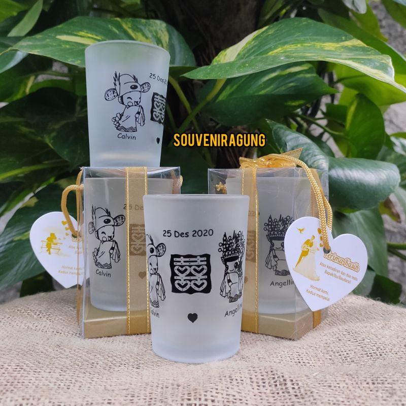 Detail Contoh Desain Souvenir Gelas Pernikahan Nomer 7