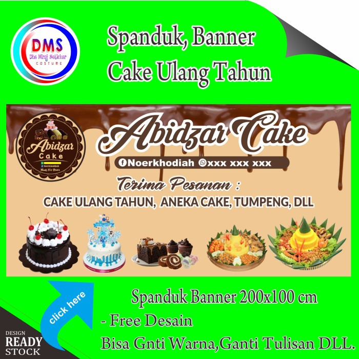 Detail Contoh Desain Spanduk Toko Kue Nomer 12