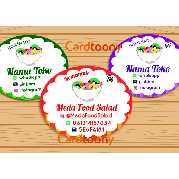 Detail Contoh Desain Stiker Salad Buah Nomer 12