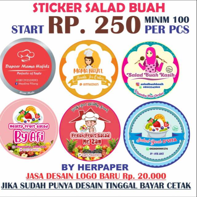 Detail Contoh Desain Stiker Salad Buah Nomer 5