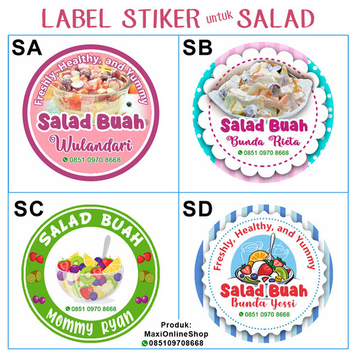 Detail Contoh Desain Stiker Salad Buah Nomer 6