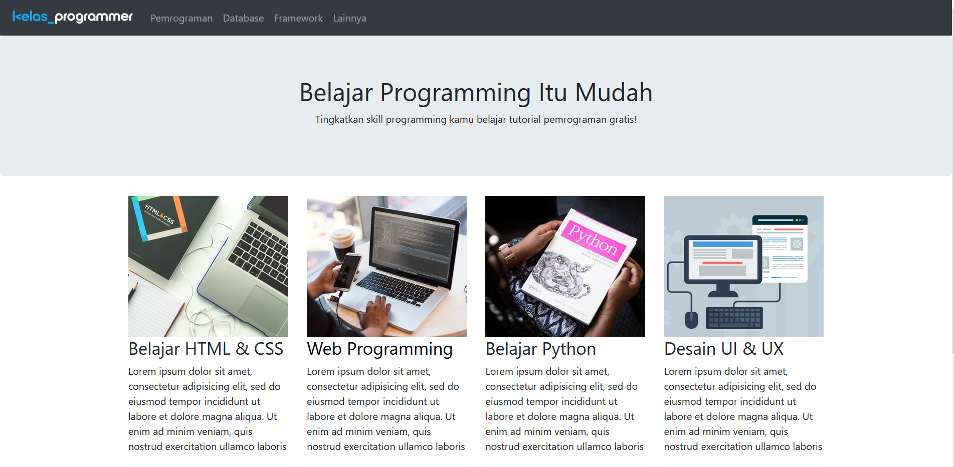 Detail Contoh Desain Web Menggunakan Html Dan Css Nomer 10