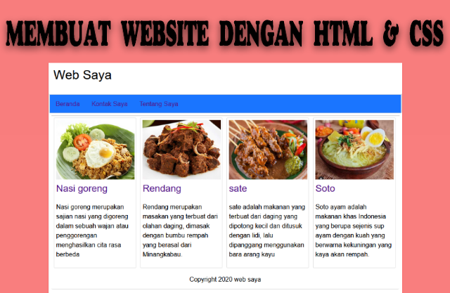 Detail Contoh Desain Web Menggunakan Html Dan Css Nomer 20