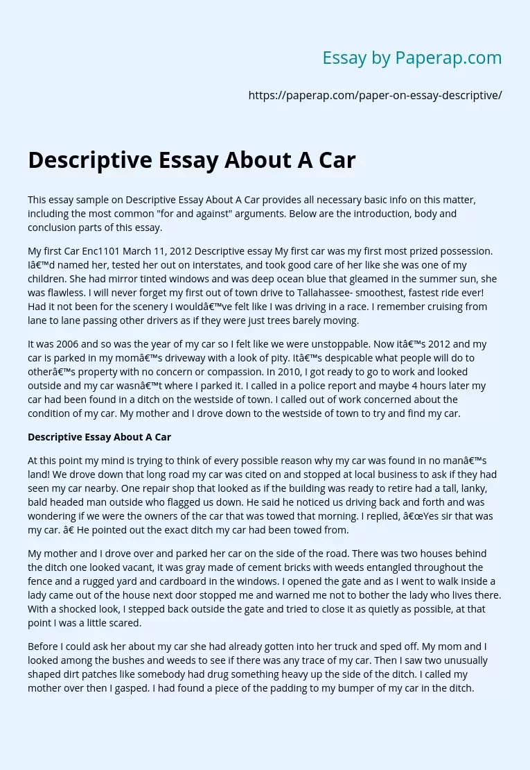 Detail Contoh Descriptive Essay Nomer 29