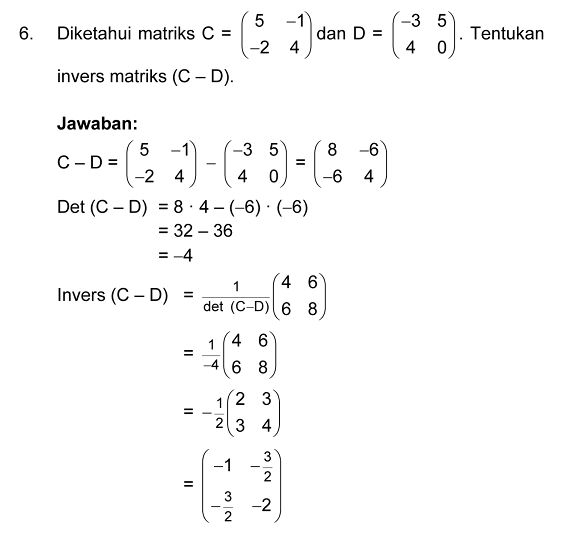 Detail Contoh Determinan Matriks Nomer 13