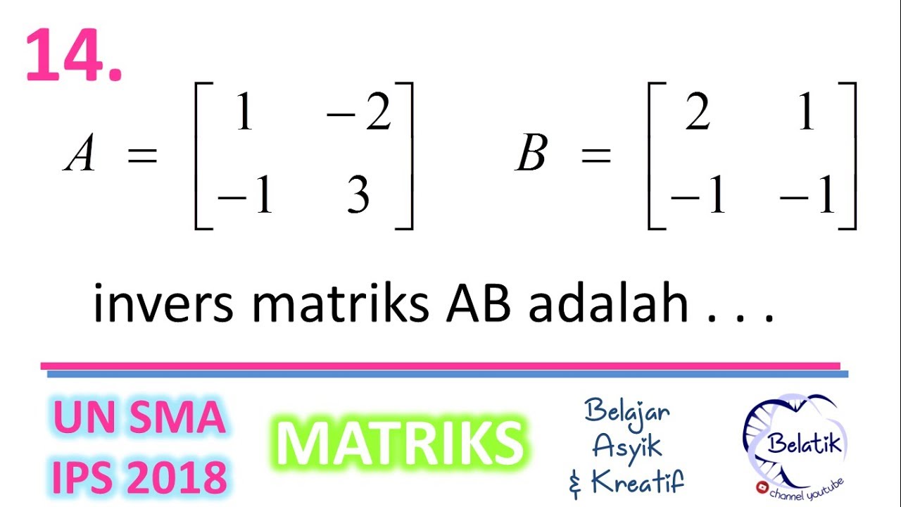 Detail Contoh Determinan Matriks Nomer 20