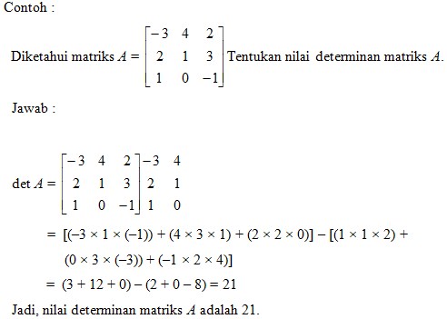 Detail Contoh Determinan Matriks Nomer 7