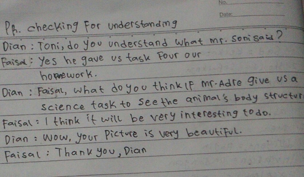 Contoh Dialog Checking For Understanding - KibrisPDR