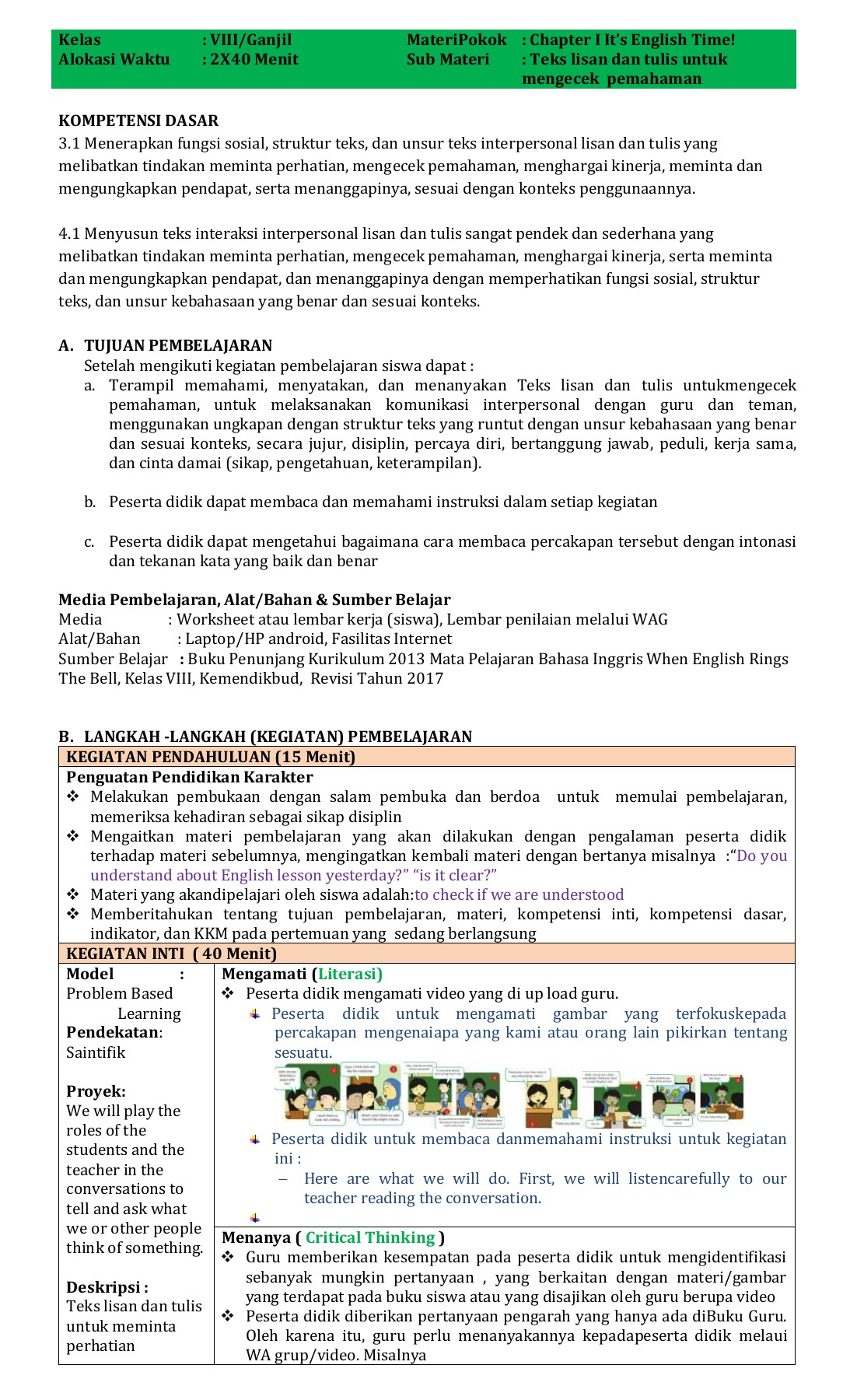 Detail Contoh Dialog Checking For Understanding Nomer 56