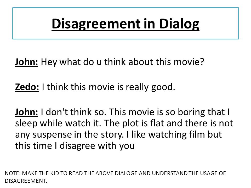 Contoh Dialog Disagreement - KibrisPDR