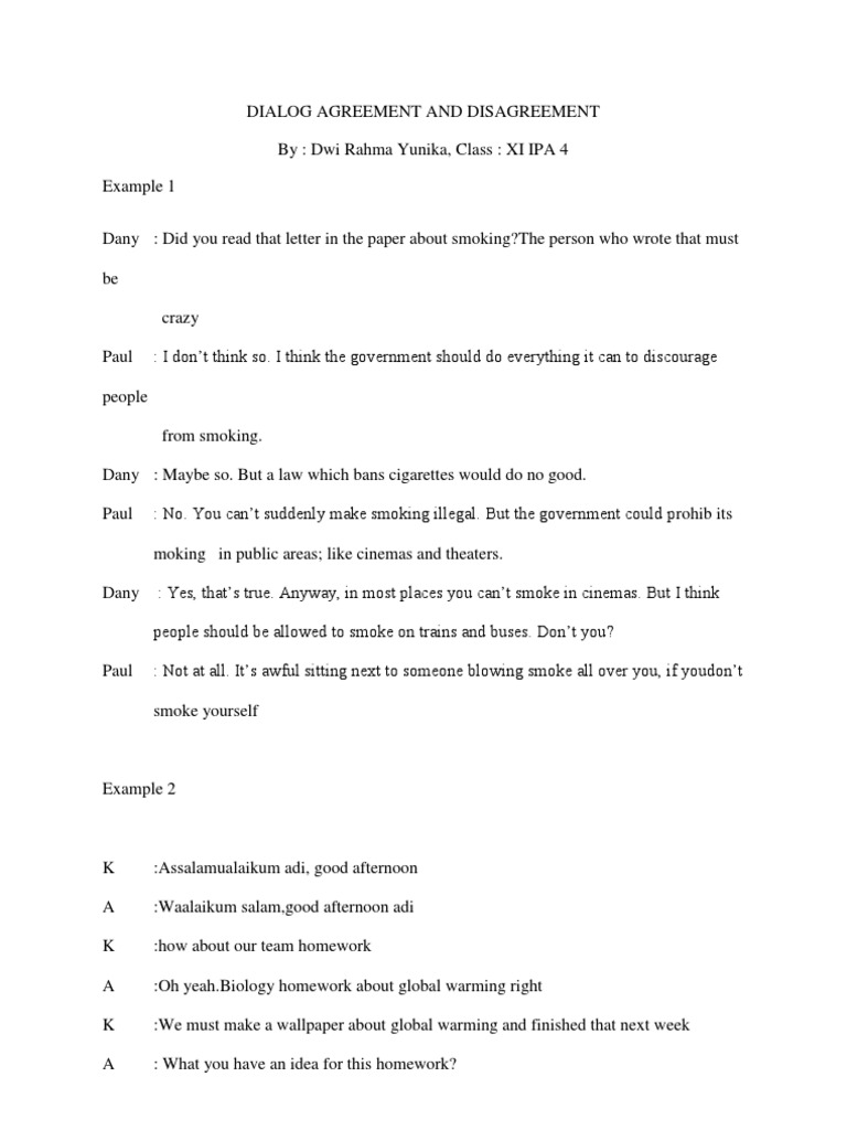 Detail Contoh Dialog Disagreement Nomer 17