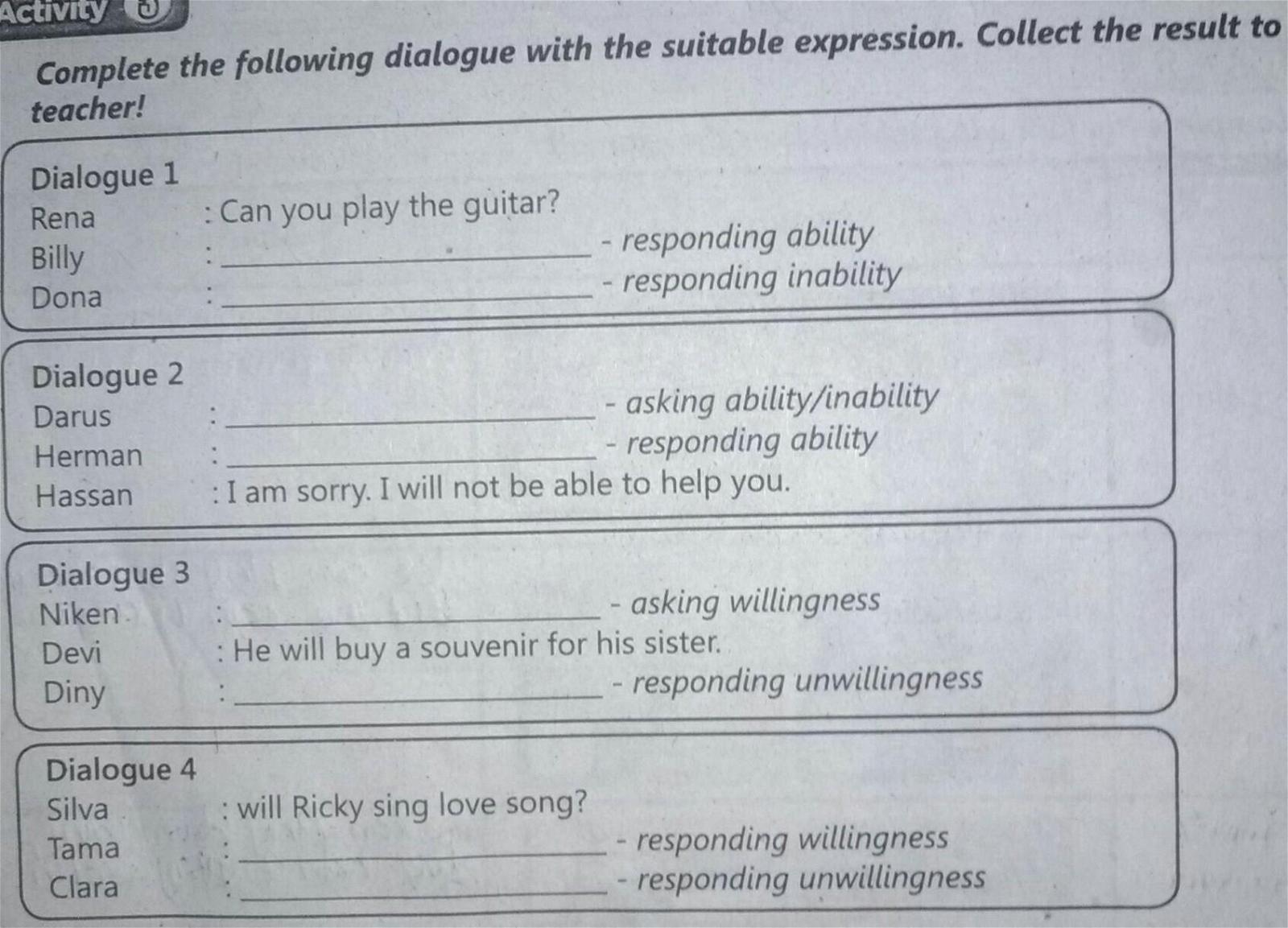 Detail Contoh Dialog Expressing Ability And Willingness Nomer 16