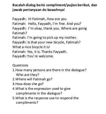 Detail Contoh Dialog Expressing Compliment Nomer 4