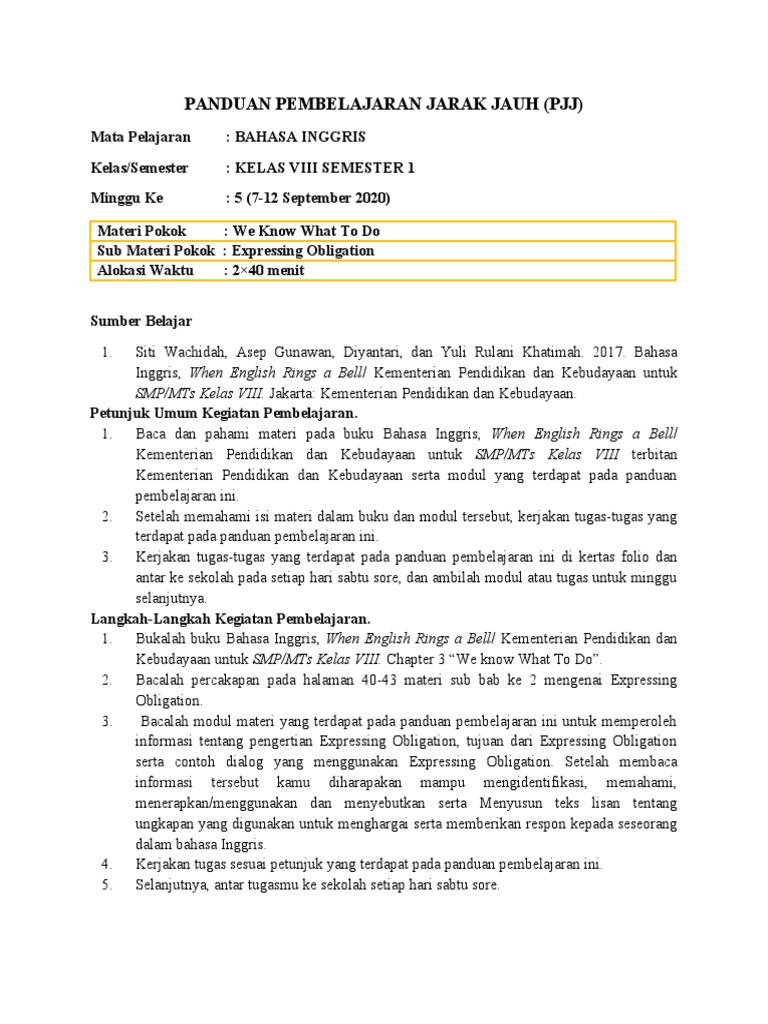 Detail Contoh Dialog Expressing Obligation Nomer 44