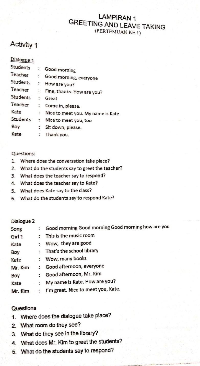 Detail Contoh Dialog Greeting And Leave Taking Nomer 46