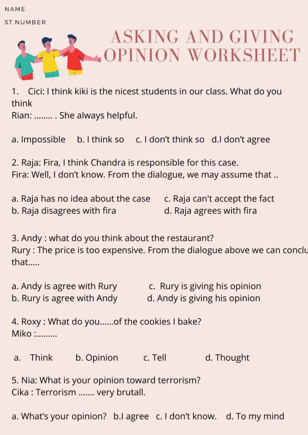 Detail Contoh Dialog Opinion And Thought Nomer 14