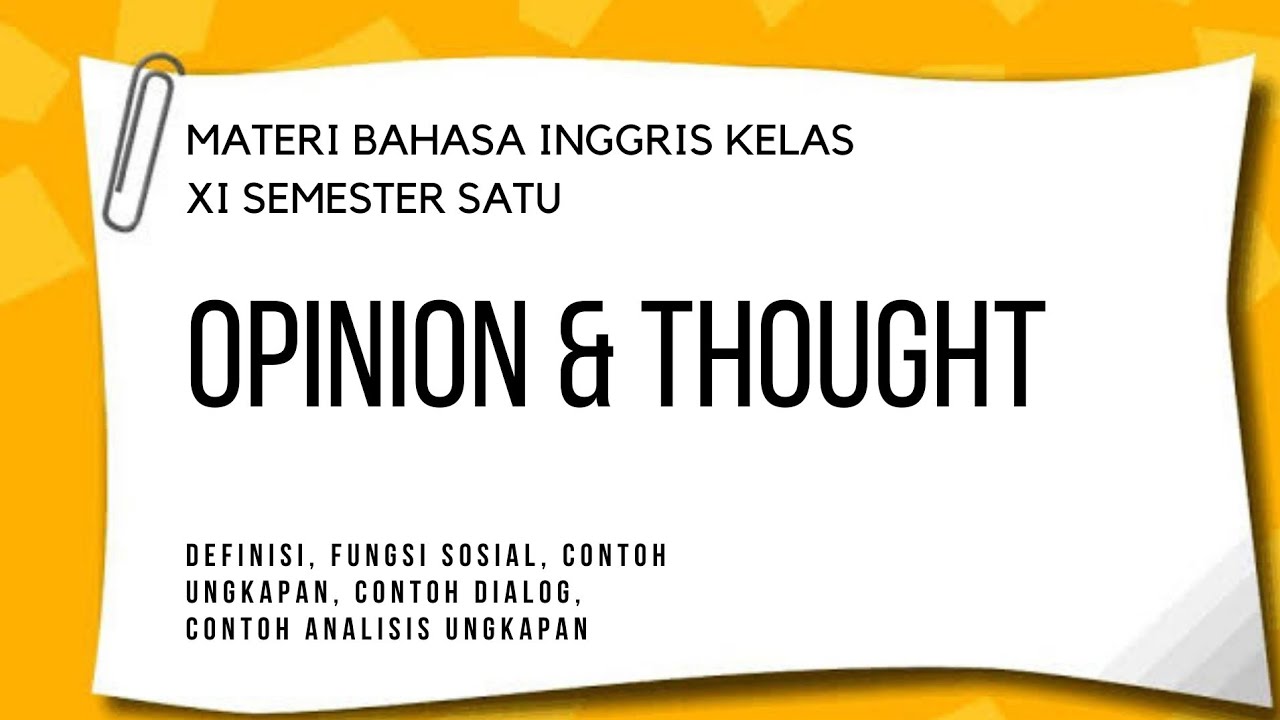 Detail Contoh Dialog Opinion And Thought Nomer 41