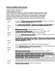Detail Contoh Dialog Past Tense Nomer 20
