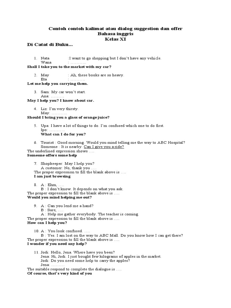 Detail Contoh Dialog Suggestion Singkat Nomer 18