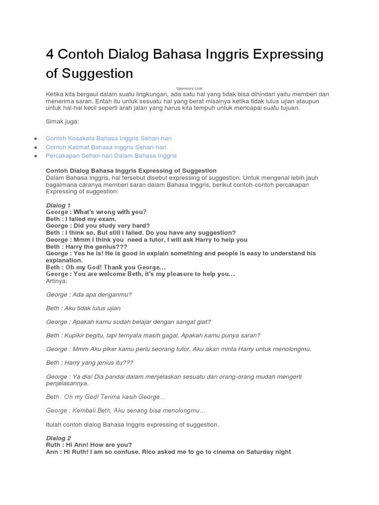 Detail Contoh Dialog Suggestion Singkat Nomer 24