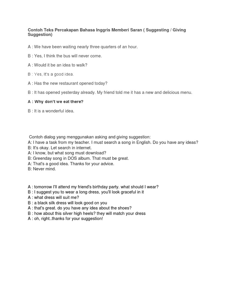 Detail Contoh Dialog Suggestion Singkat Nomer 28