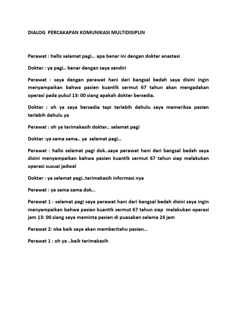 Detail Contoh Dialog Yang Benar Nomer 15