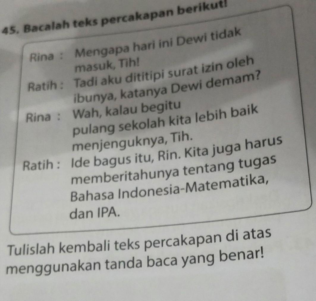 Detail Contoh Dialog Yang Benar Nomer 18