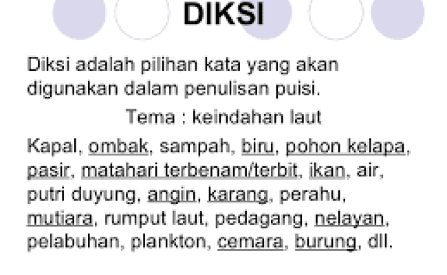 Detail Contoh Diksi Puisi Nomer 7