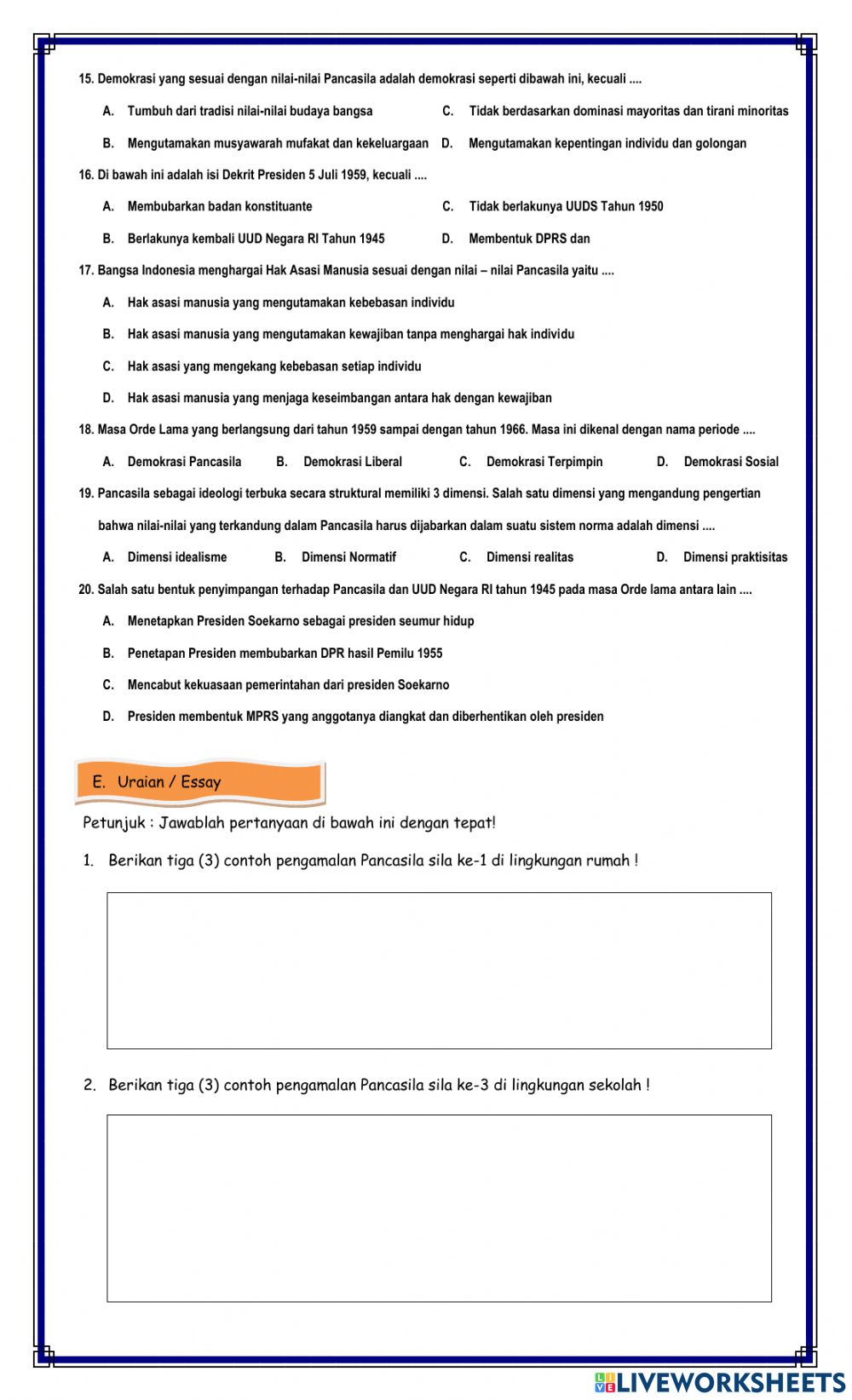 Detail Contoh Dimensi Idealisme Nomer 50