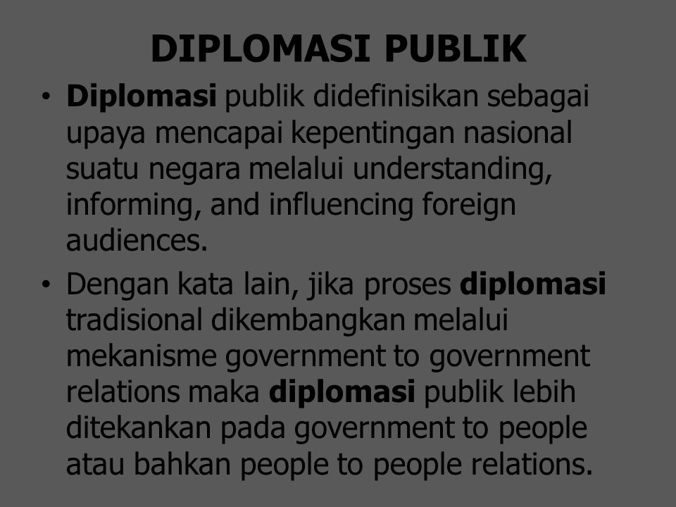 Detail Contoh Diplomasi Publik Nomer 20