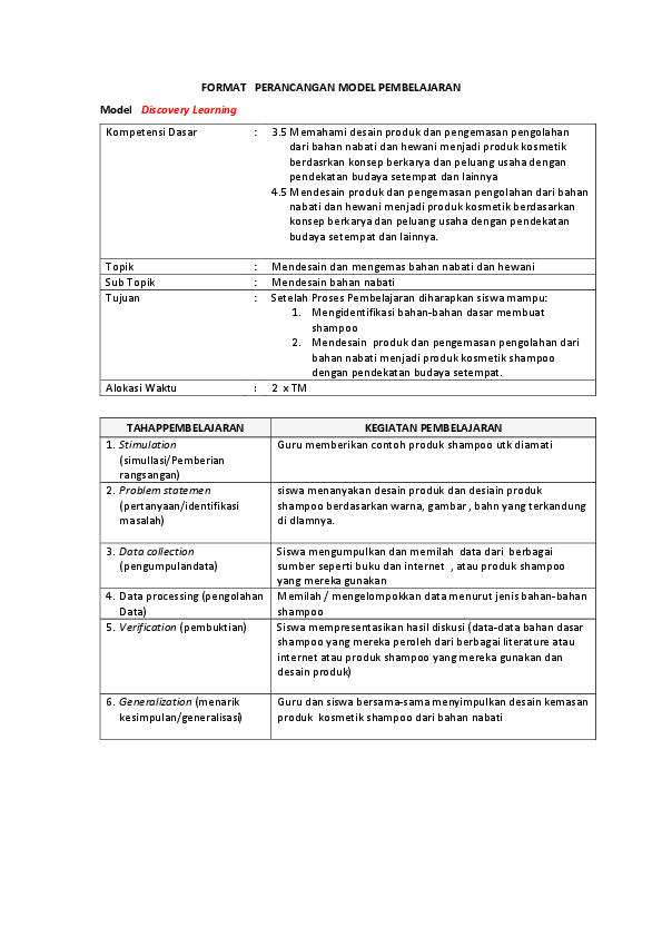 Detail Contoh Discovery Learning Nomer 52